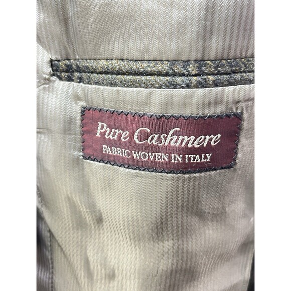 Carroll & Co. ‘Crestwood’ Men Blazer 42L Italian Cashmere Woven Windowpane Check - Picture 10 of 14